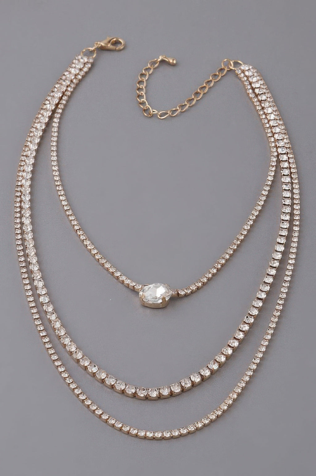 Multi Rhinestone Necklace