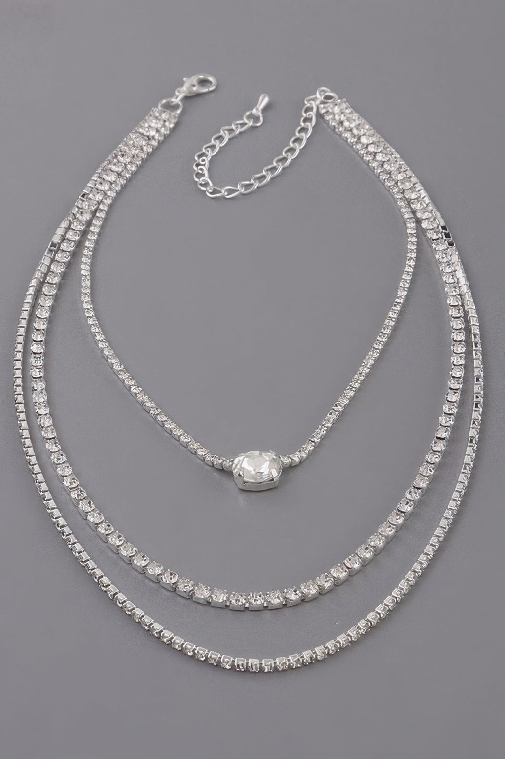 Multi Rhinestone Necklace