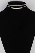Triple Rhinestone Choker Necklace