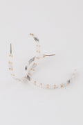 Square Beaded Hoop Earrings
