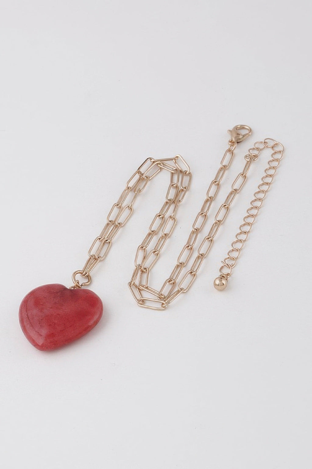 Heart Stone Chain Necklace