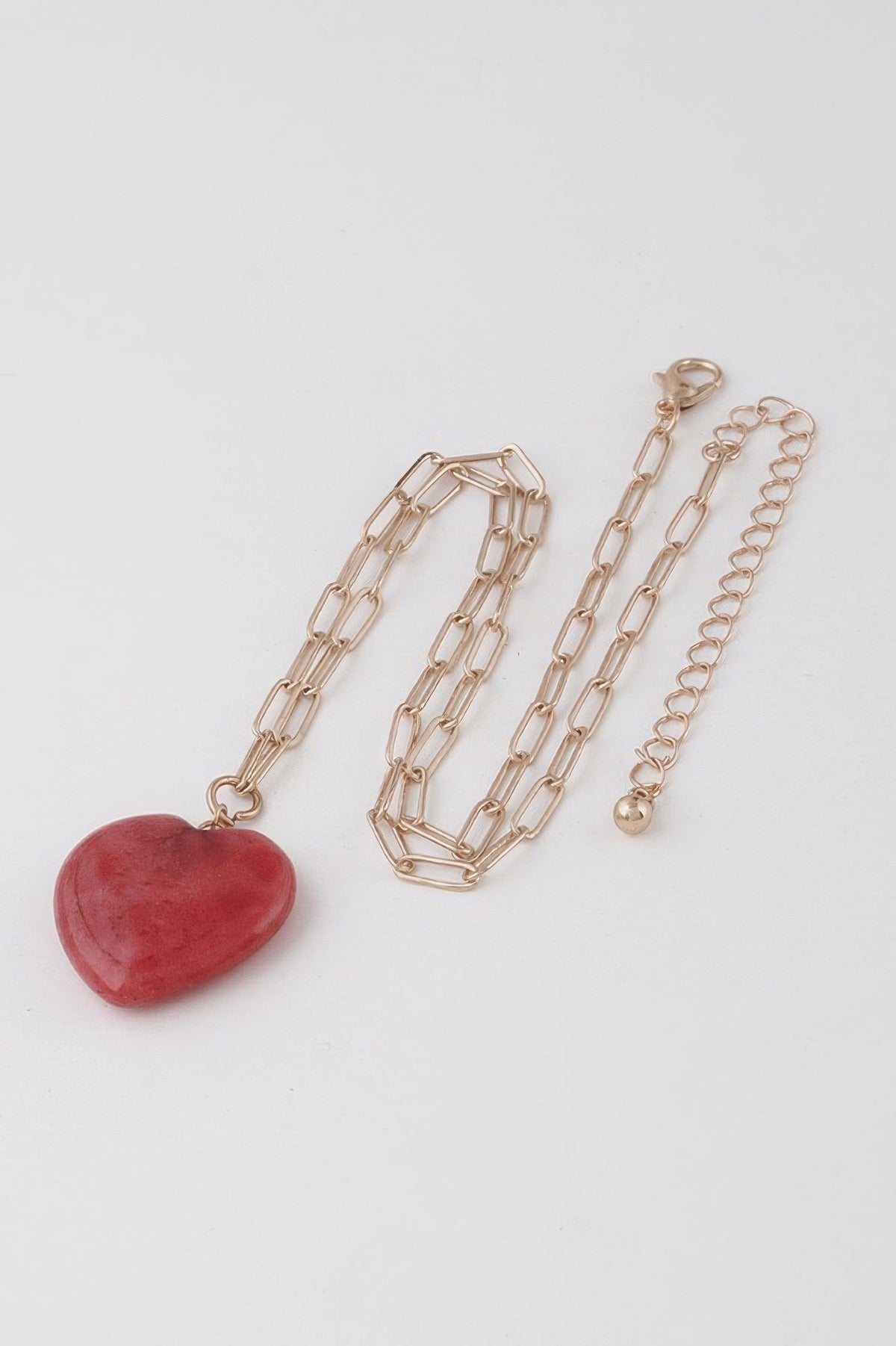 Heart Stone Chain Necklace