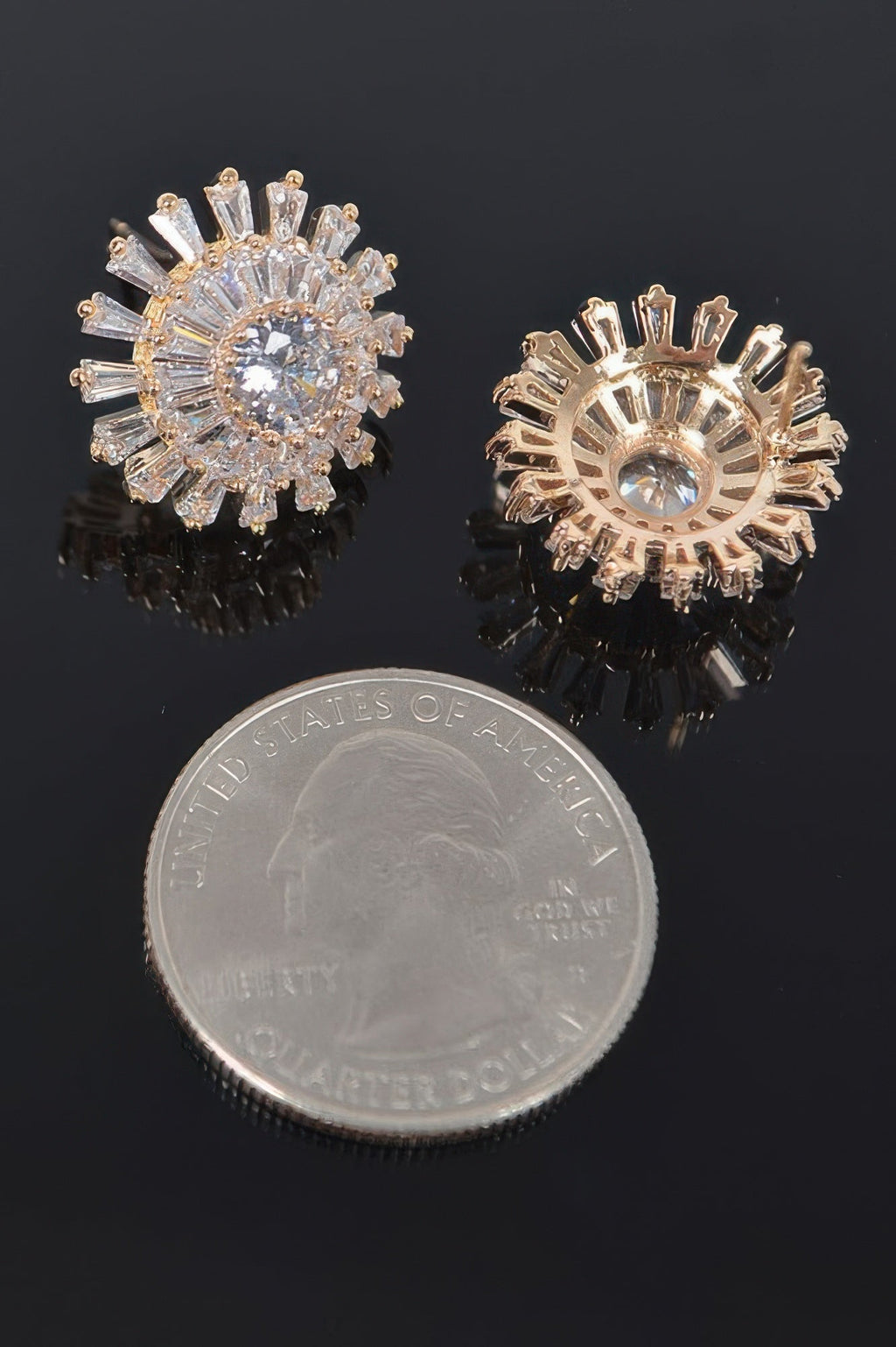 Flower Rhinestone Earrings