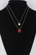 Twin Hearts Pendant Necklace
