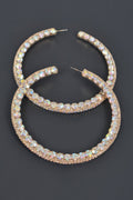 80mm Rhinestone Hoop Earring