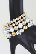 Two Toned Twist Beaded Bracelet