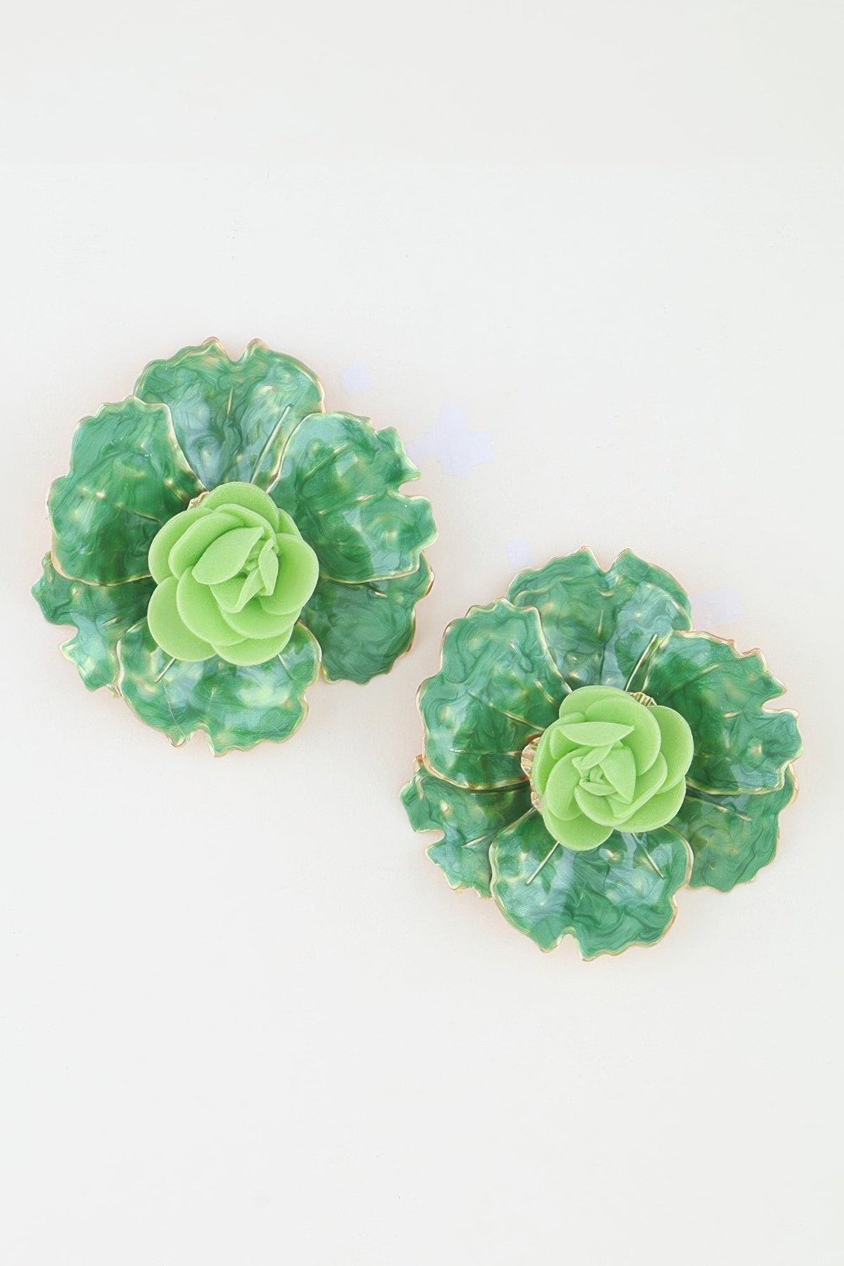 Blooming Watercolor Flower Earrings