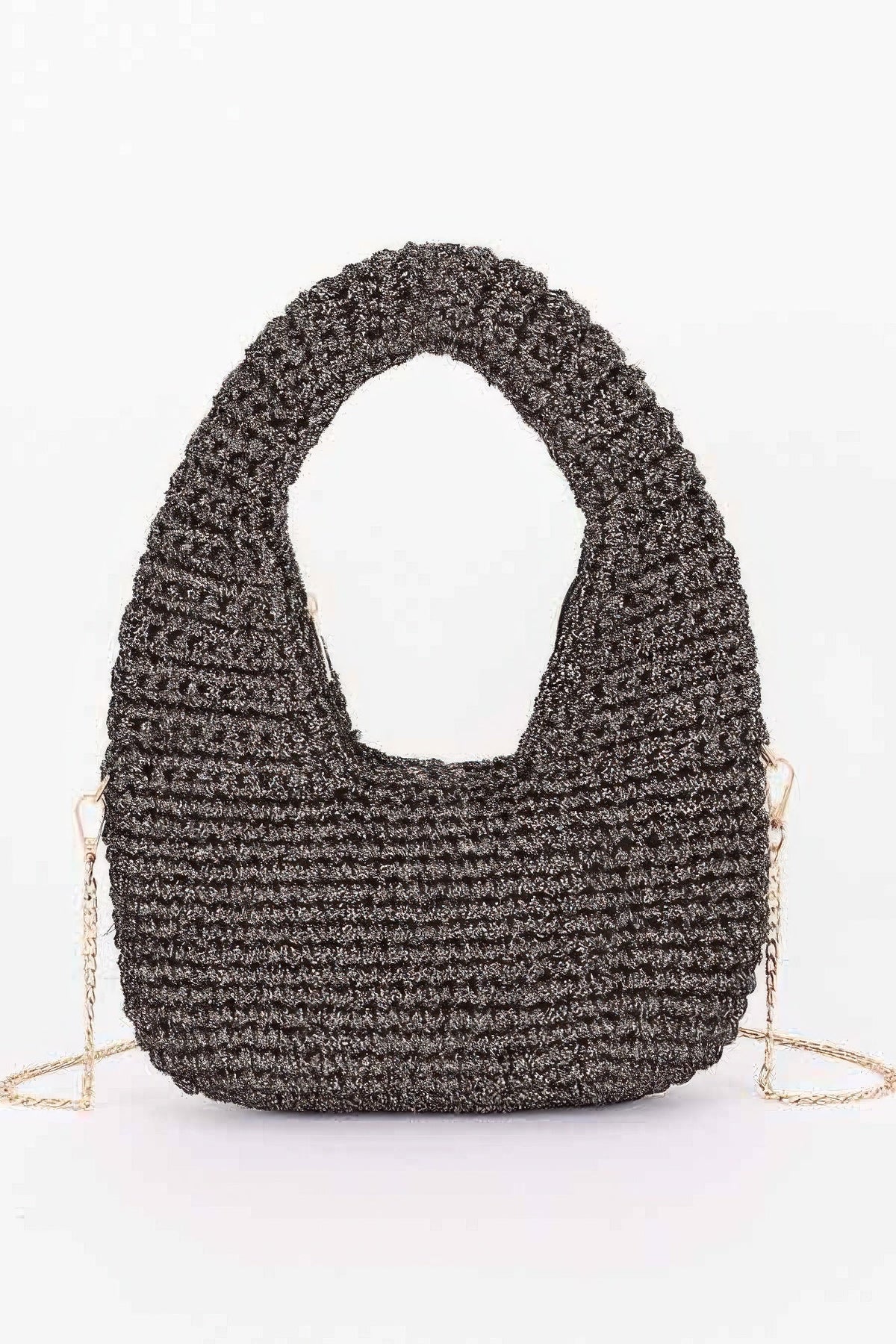 Crochet Woven Hobo Bag