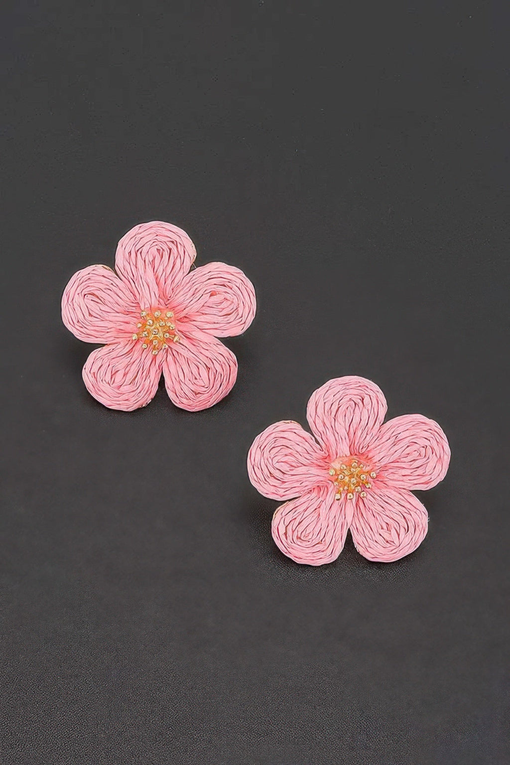 Woven Flower Stud Earrings