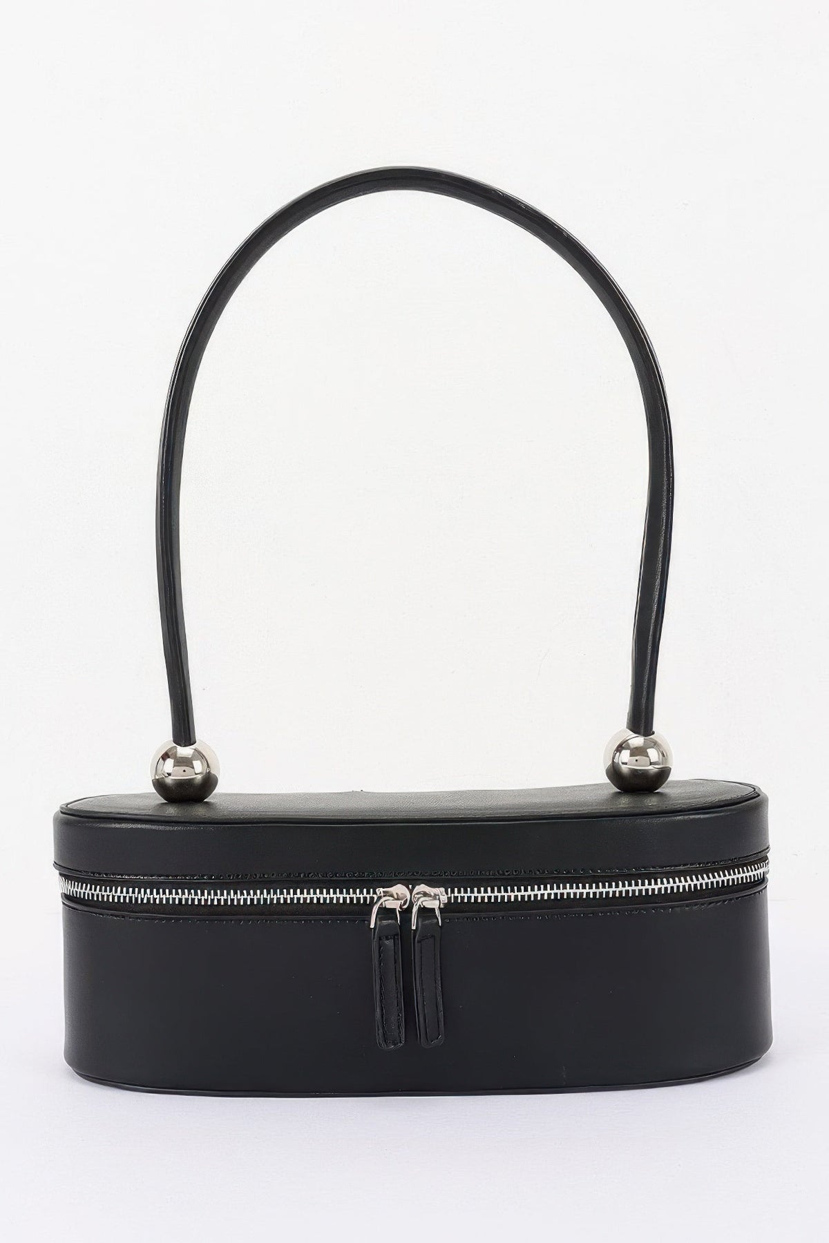 Vegan Leather Long Box Shoulder Bag