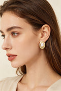 Teardrop Pearl Stud Earrings