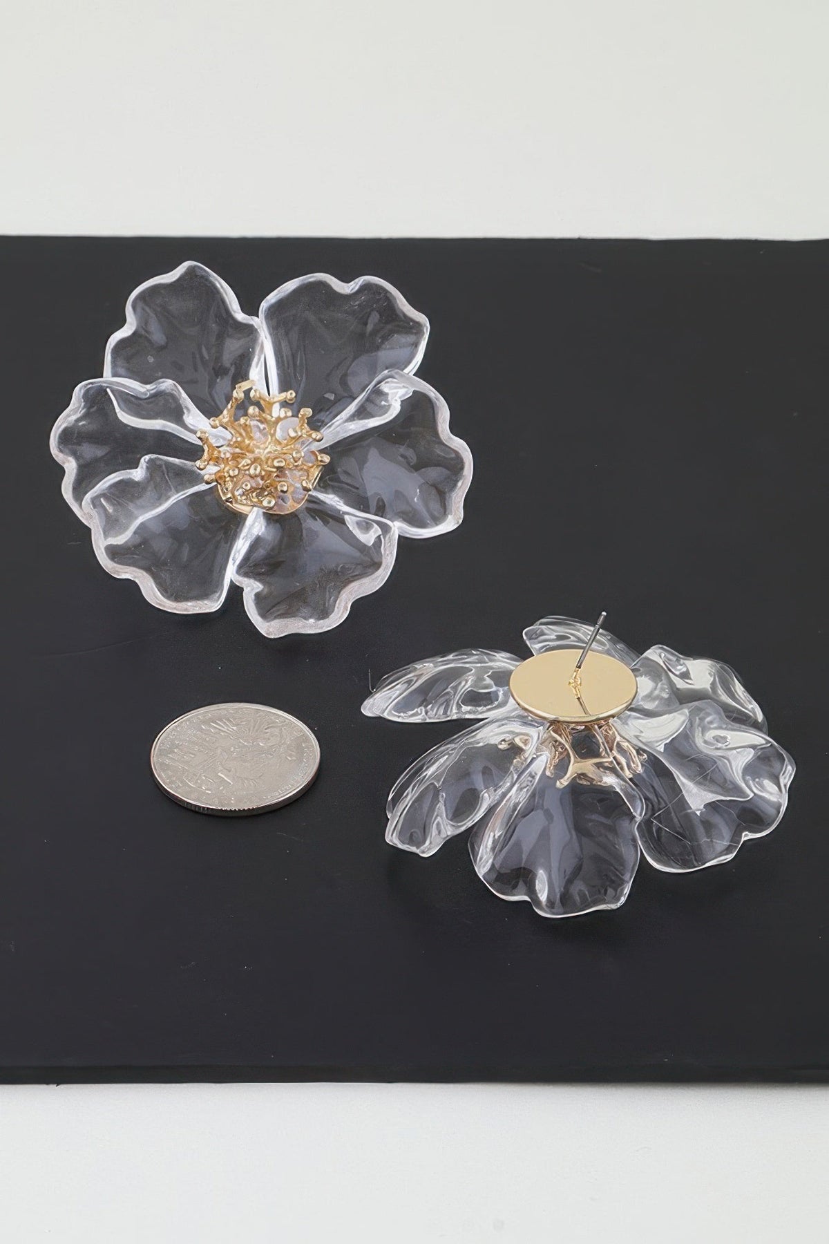 Transparent Blossom Flower Earrings
