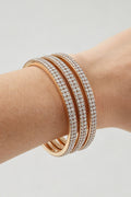 Triple Bejeweled Cuff Bracelet