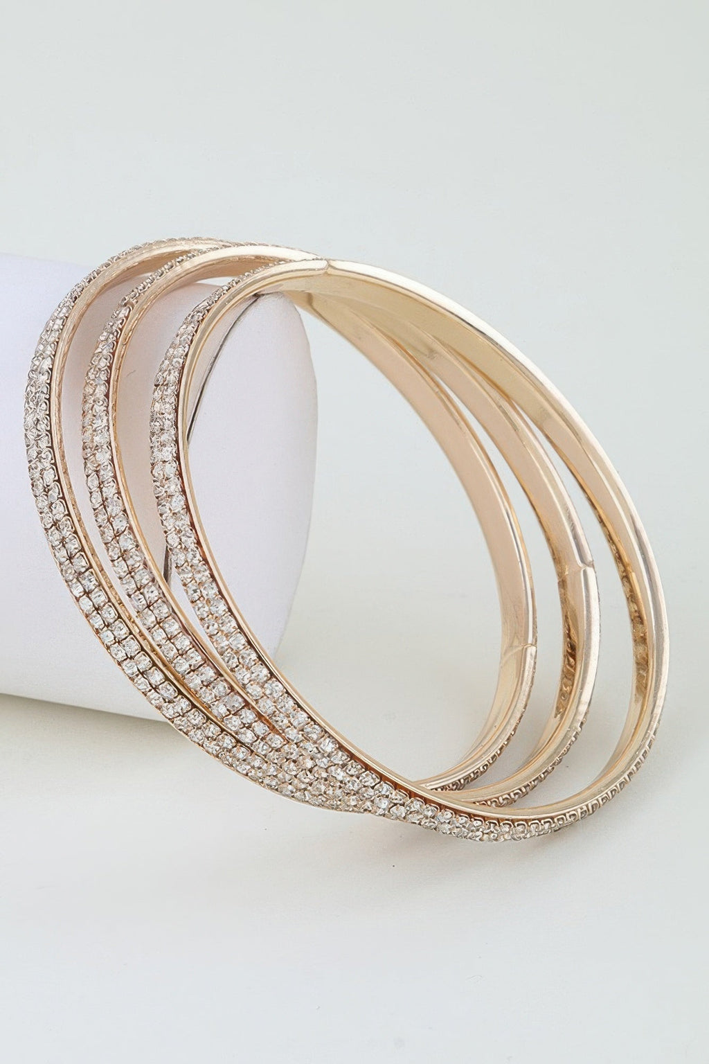 Triple Bejeweled Cuff Bracelet