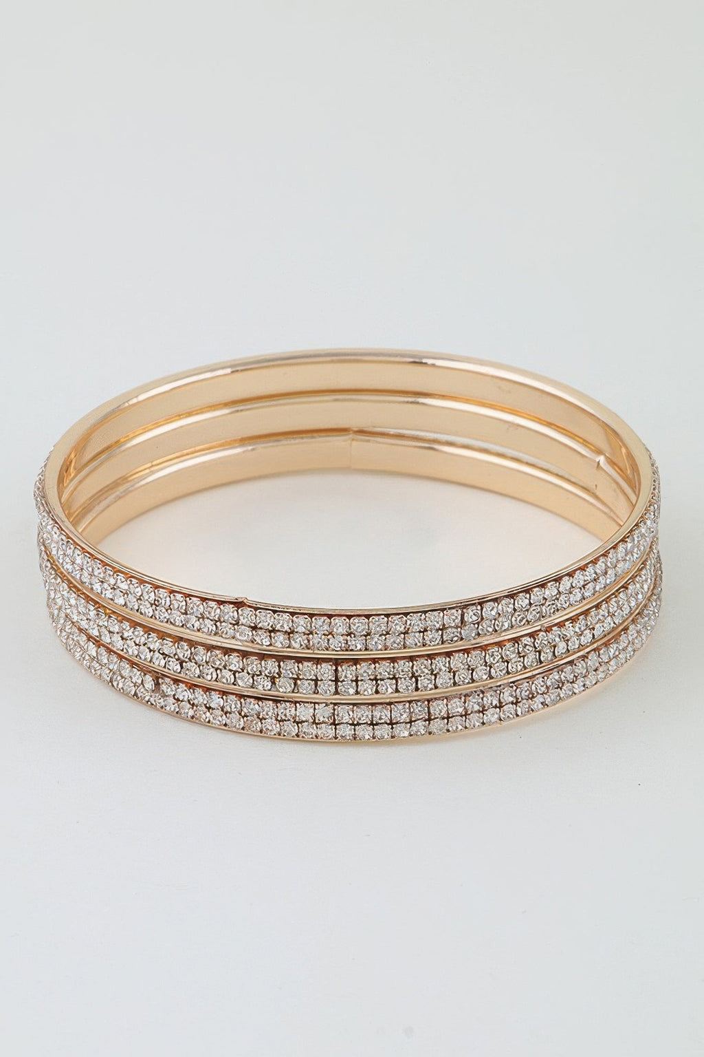 Triple Bejeweled Cuff Bracelet