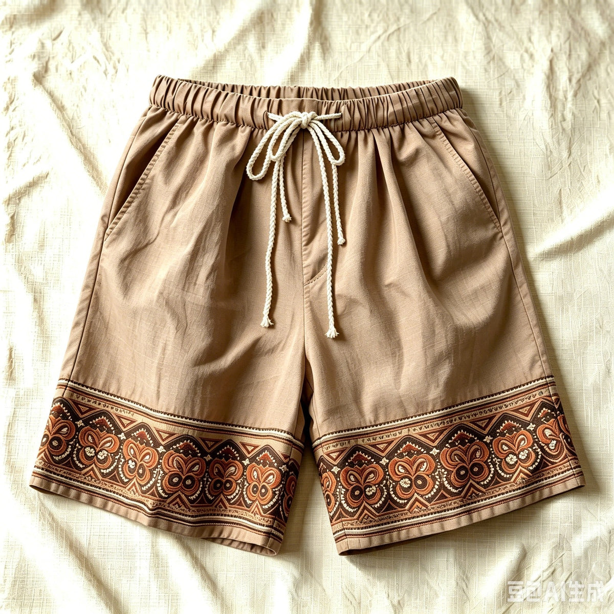 Women’s Retro Drawstring Loose Casual Shorts
