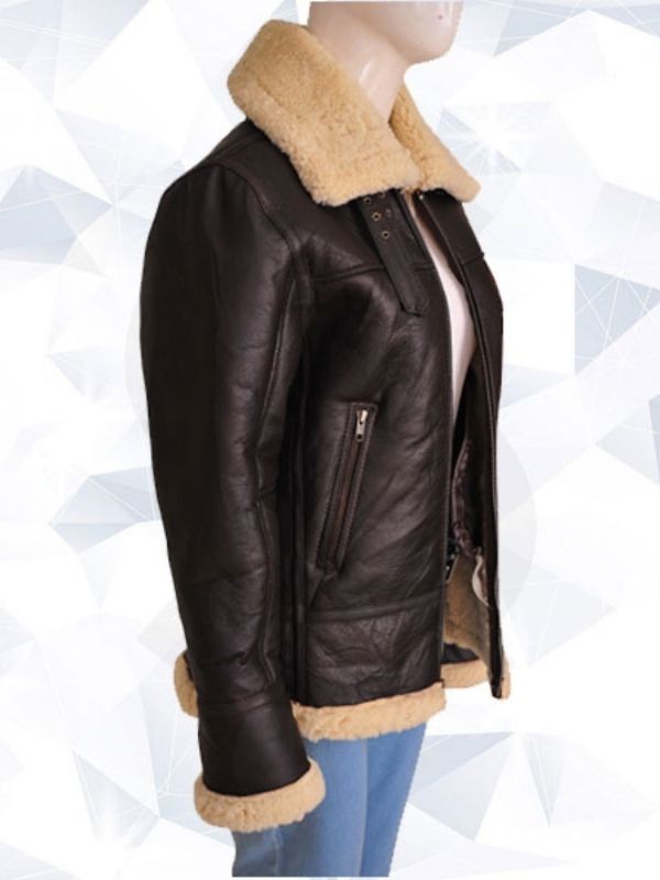 Women B3 Bomber Shearling Aviator Jacket