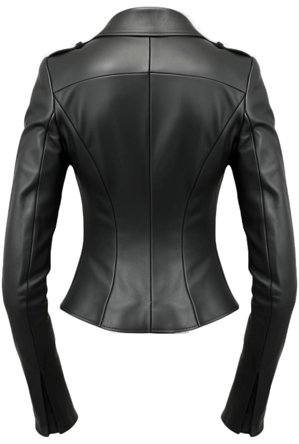 Women’s Black Asymmetrical Designer Leather Jacket