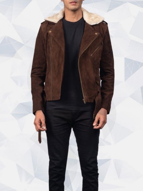 Women’s Suede Shearling Leather Jacket