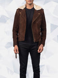 Women’s Suede Shearling Leather Jacket