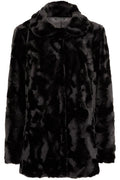 Womens Black Fur Leather Jacket