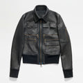 Women’s Black B3 Sheepskin Shearling Aviator Motorbike Leather Jacket