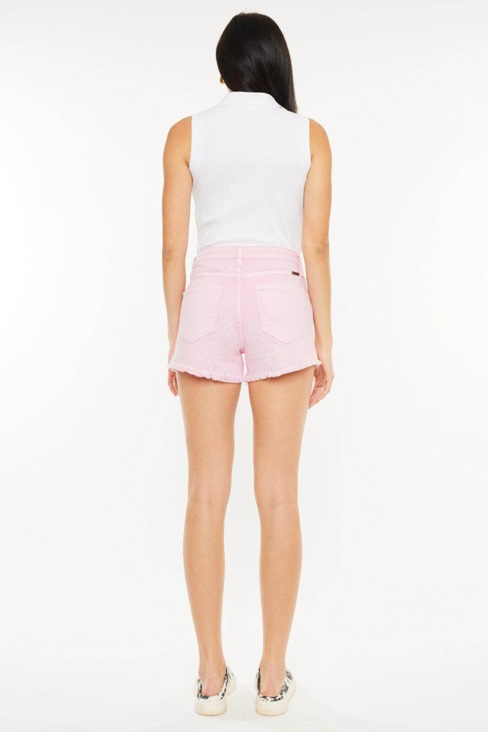 Kancan Raw Hem High Waist Denim Shorts for Trendy Style