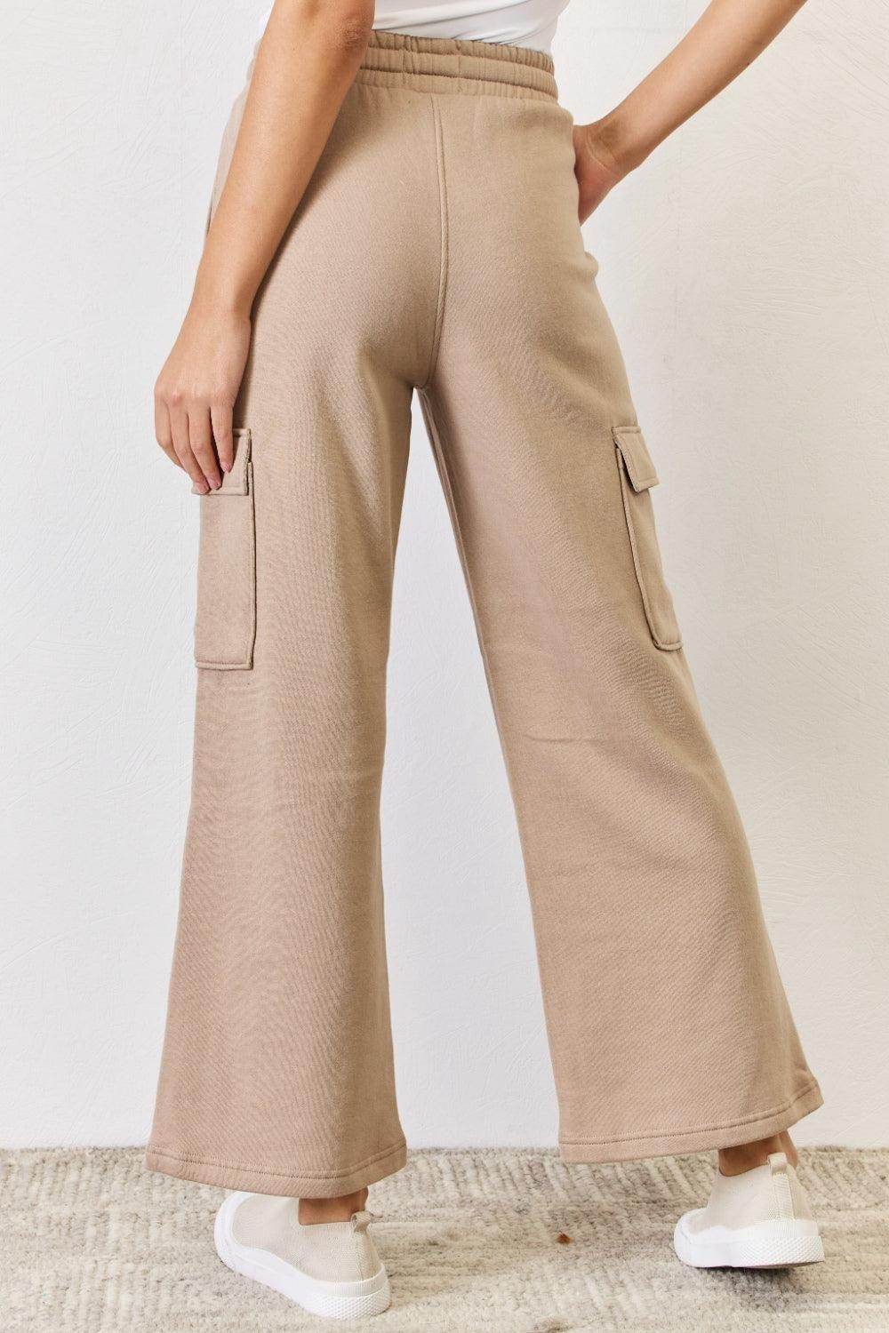 RISEN High Waist Cargo Wide Leg Pants for Women Fashion