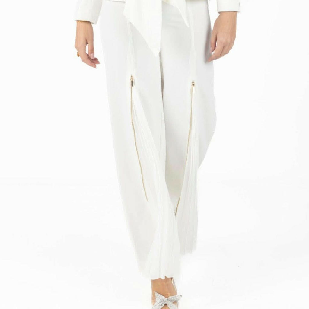 Alana White Pleated Pants