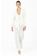 Alana White Pleated Pants