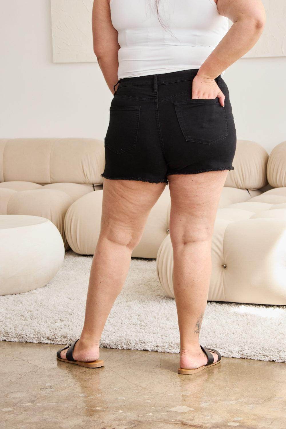 RFM Full Size Tummy Control High Waist Denim Shorts Women