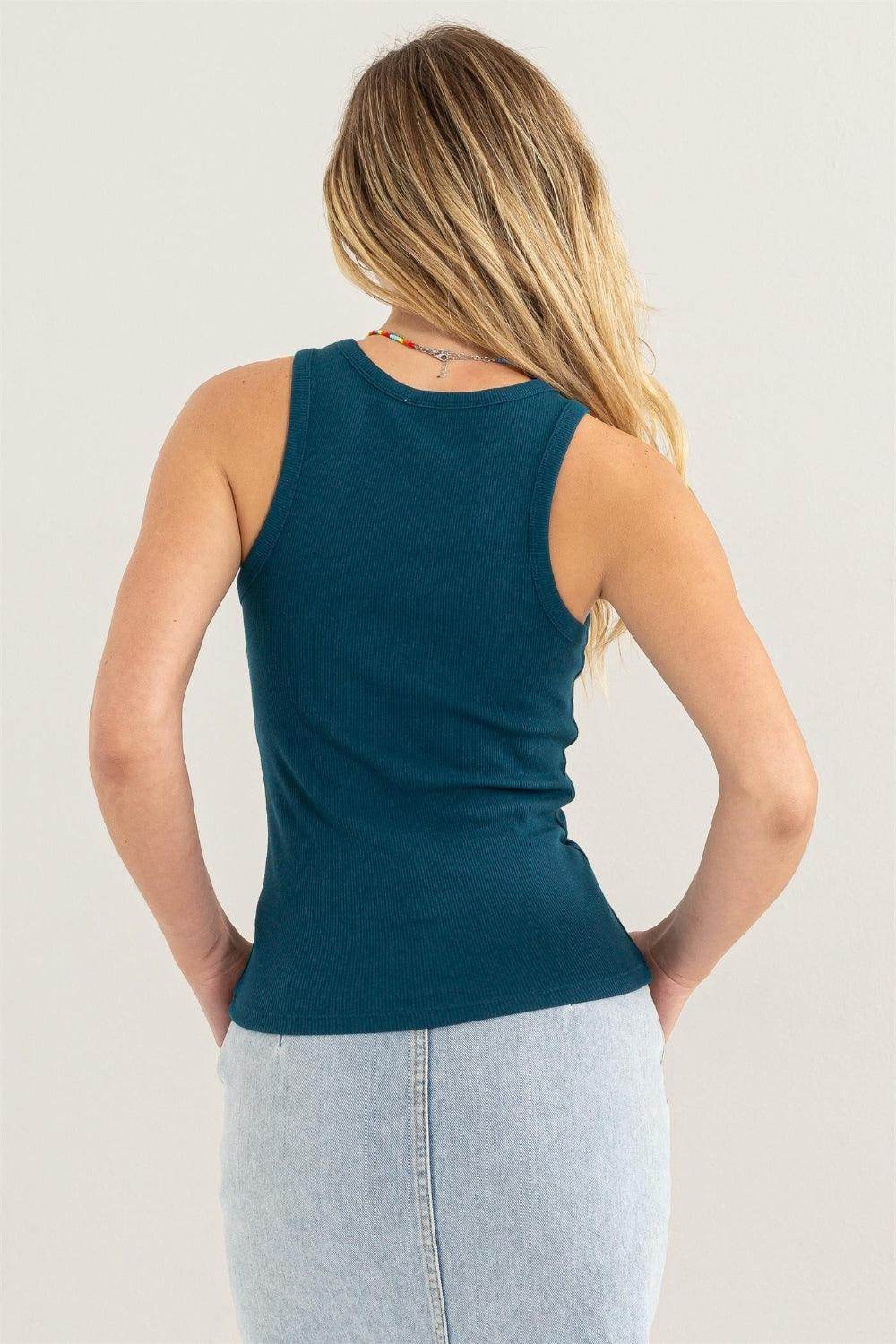 HYFVE Ribbed Round Neck Tank Top for Effortless Style