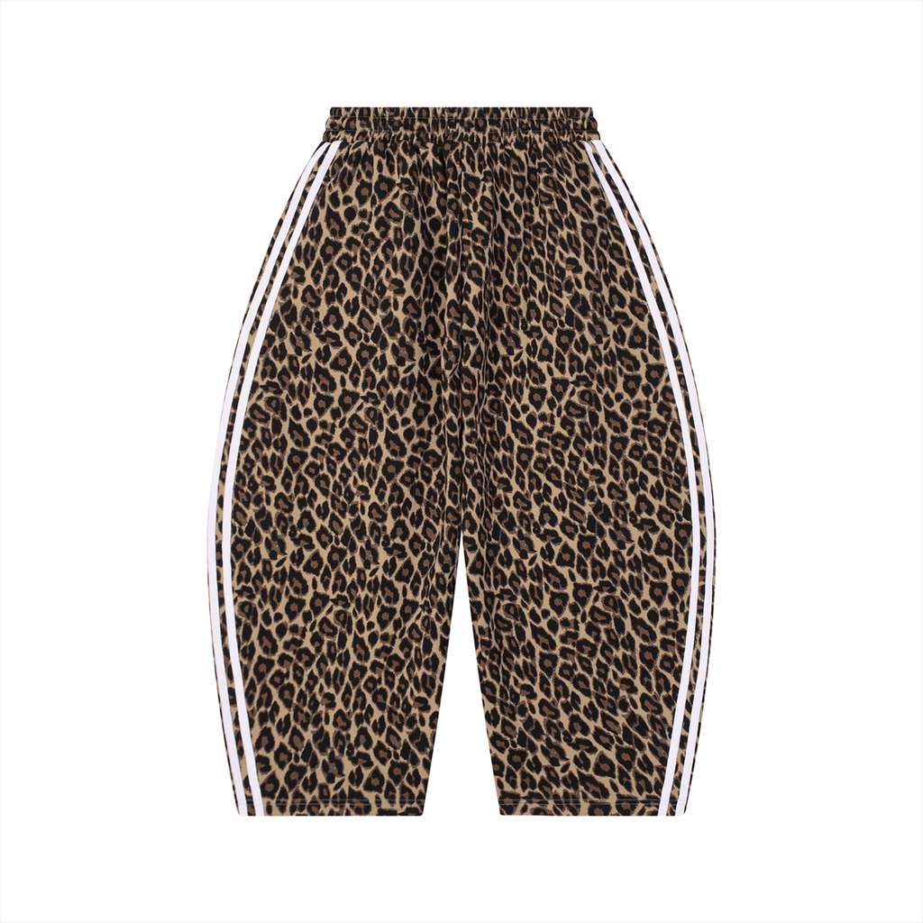 Chosen Designed Leopard Barrel Leg Sweatpants
