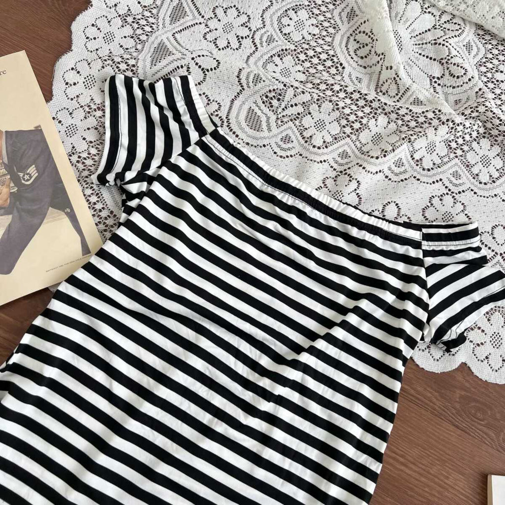 Off-Shoulder Striped Top