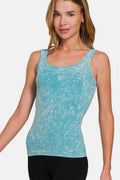 Zenana Ribbed Scoop Neck Tank for Versatile Style