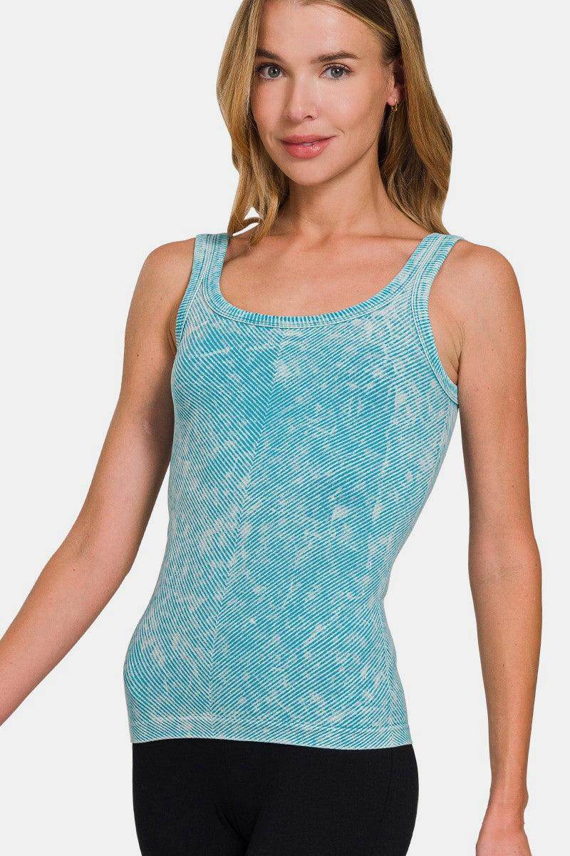 Zenana Ribbed Scoop Neck Tank for Versatile Style