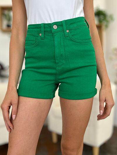 Judy Blue Full Size Tummy Control Denim Shorts for Women