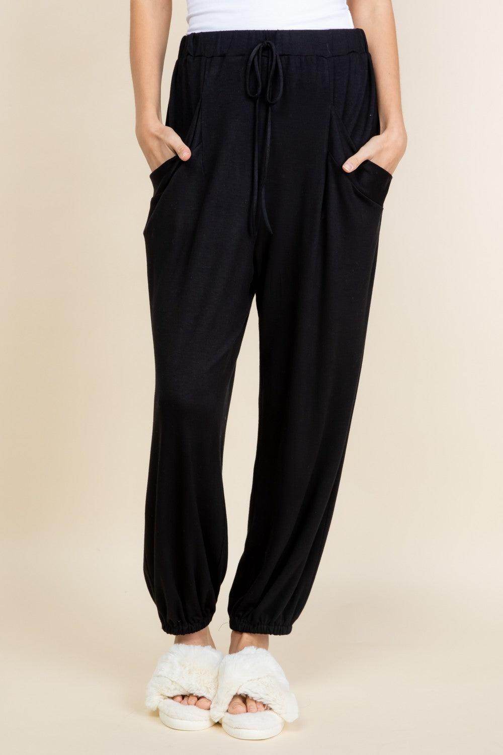 Super Lady Full Size Drawstring Elastic Waist Joggers
