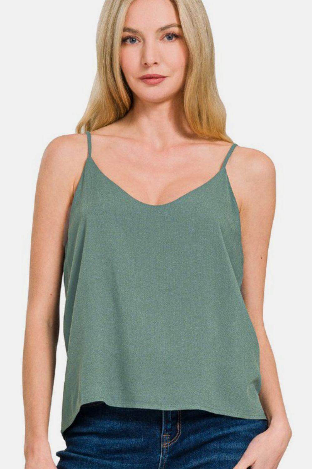 Zenana Two Layered Spaghetti Strap Cami for Women