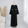 Bell Sleeve Back-Tie Top & A-Line Maxi Skirt Set(MS469)