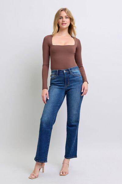Judy Blue Full Size Side Seam Detail Straight Jeans