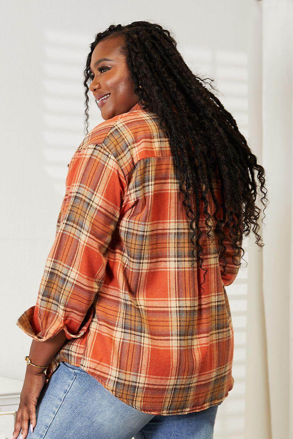 Mandy Plaid Dropped Shoulder Shirt for Casual Chic Style