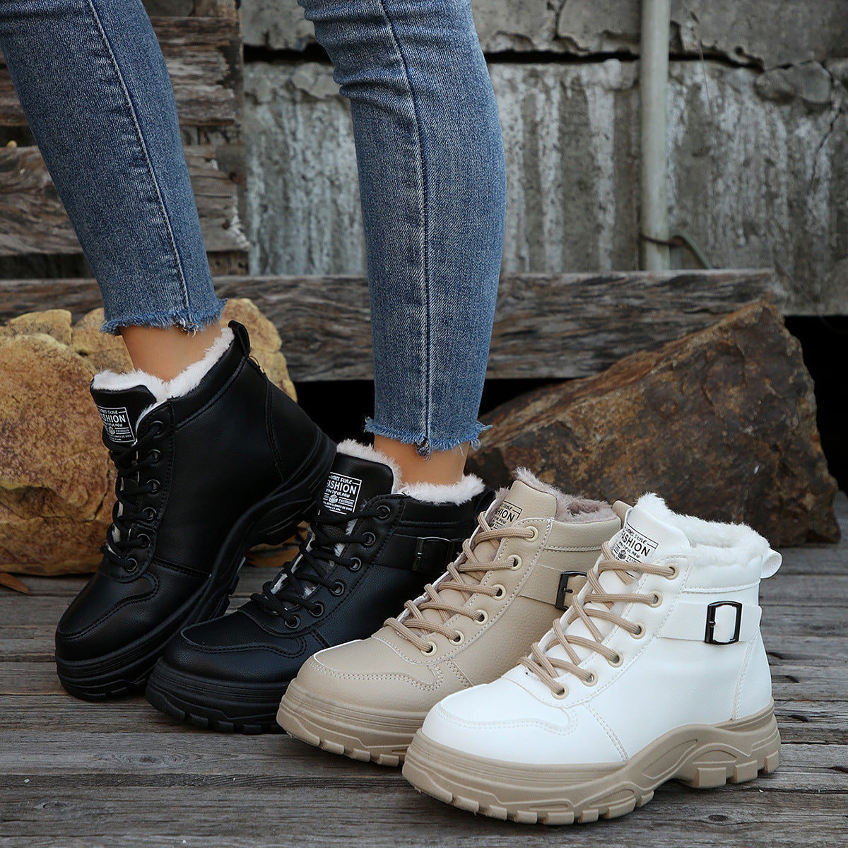Women’s Mid-Calf Fleece-Lined Winter Boots