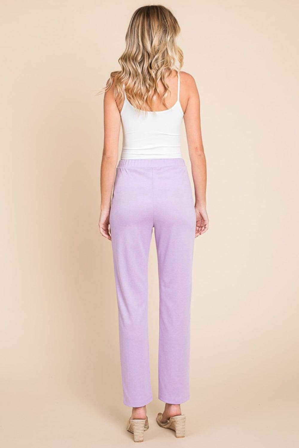 Culture Code Full Size Pin Tuck Detail Slim Pants for Style