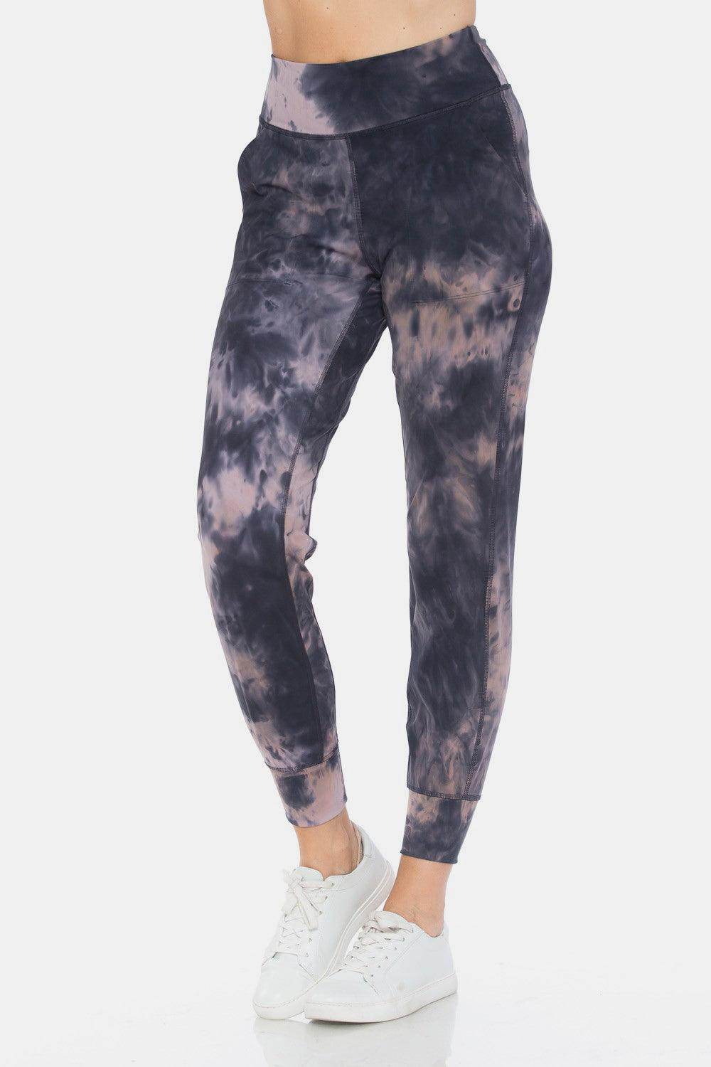 Leggings Depot Tie-Dye High Waist Cropped Leggings for Women