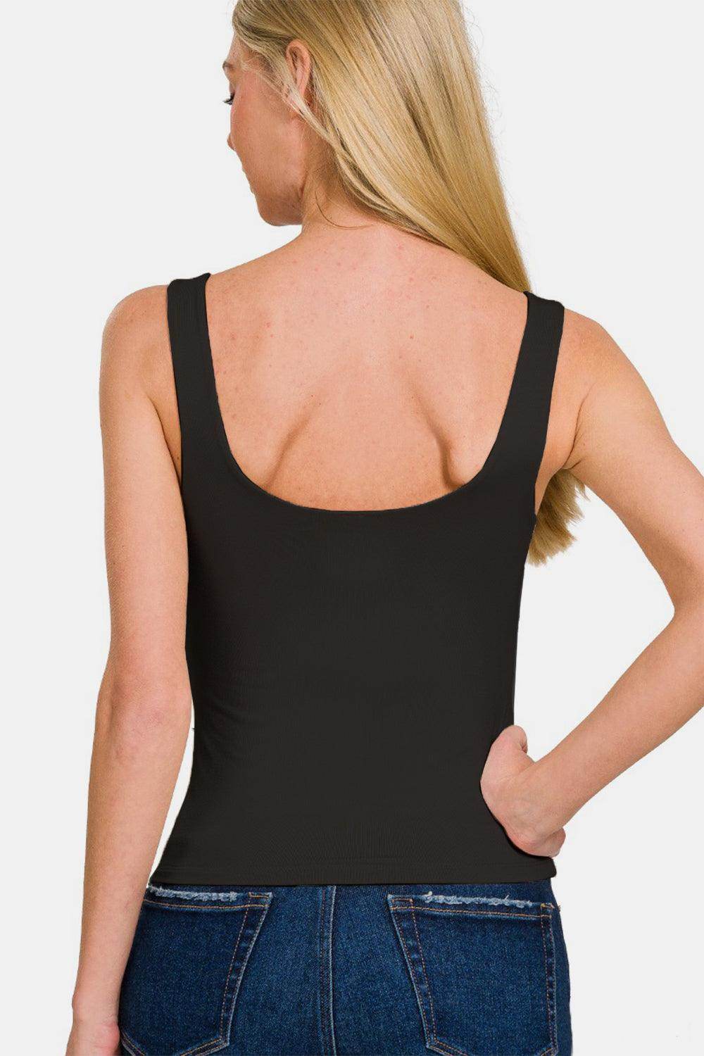 Zenana Double Layer Round Neck Tank for Stylish Comfort