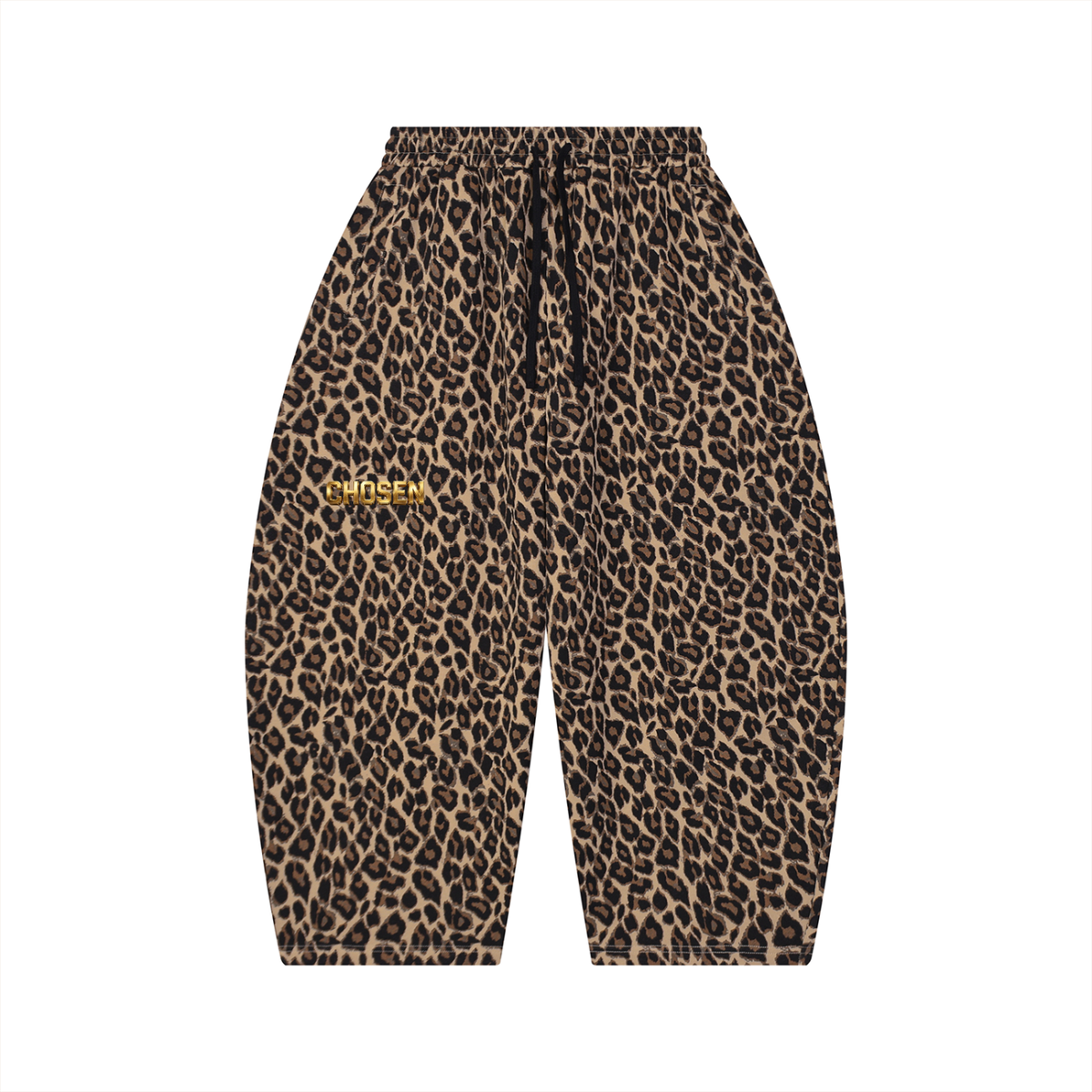 Chosen Designed Leopard Barrel Leg Sweatpants