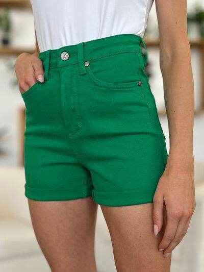 Judy Blue Full Size Tummy Control Denim Shorts for Women