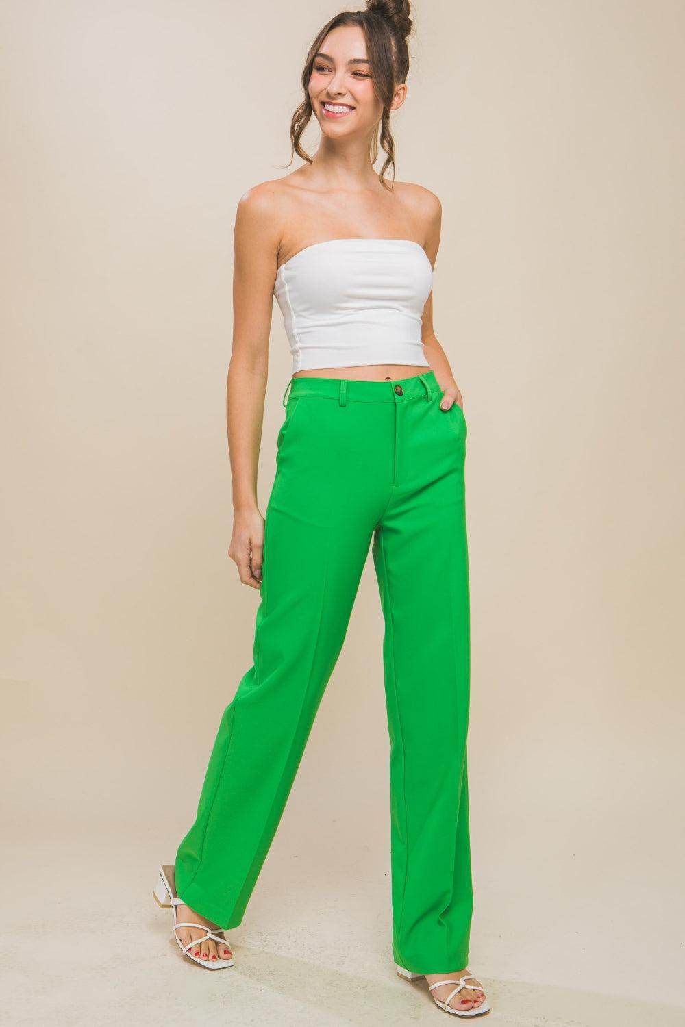 Love Tree High Waist Straight Pants for Stylish Comfort