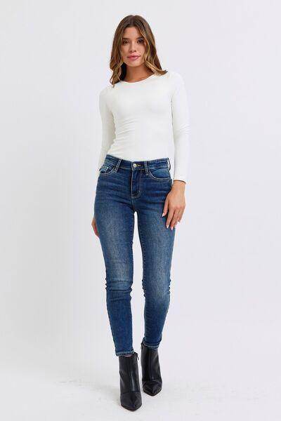 Judy Blue Full Size Run Mid-Rise Waist Skinny Jeans